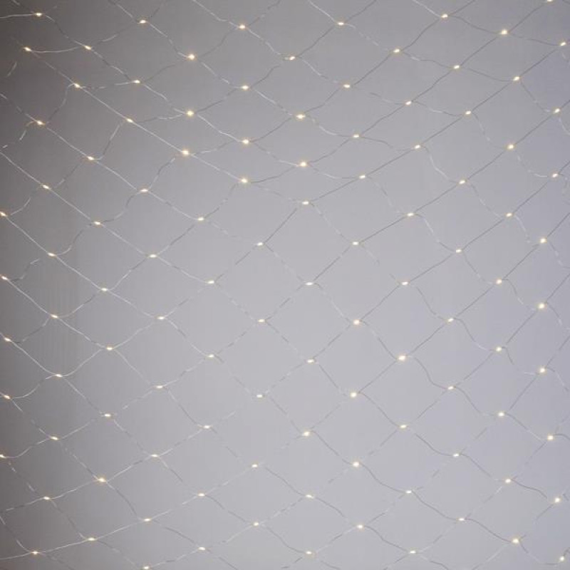 ΔΙΧΤΥ, 1560 MINI MILKY LED, 27V ΜΕΤΑΣΧΗΜΑΤΙΣΤΗ, ΣΤΑΘΕΡΟ, ΔΙΑΦΑΝΟ ΠΛΑΚΕ ΧΑΛΚΙΝΟ ΚΑΛΩΔΙΟ, ΘΕΡΜΟ ΛΕΥΚΟ LED (H350 x W400cm), ΠΡΟΕΚΤΑΣΗ ΠΑΡΟΧΗΣ 5m, IP44