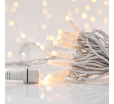 ΣΕΙΡΑ, 100 LED 5mm ΜΕ ΚΑΛΥΜΜΑ, 230V, 3 ΕΠΕΚΤΑΣΕΙΣ ΕΩΣ 9 ΣΕΤ, ΛΕΥΚΟ ΚΑΟΥΤΣΟΥΚ ΚΑΛΩΔΙΟ, ΘΕΡΜO ΛΕΥΚO LED ΑΝΑ 10cm, ΠΡΟΕΚΤΑΣΗ ΠΑΡΟΧΗΣ 1.5m, ΙΡ65