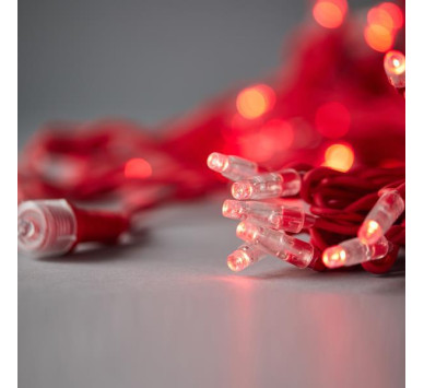ΣΕΙΡΑ, 100 LED 5mm ΜΕ ΚΑΛΥΜΜΑ, 230V, 3 ΕΠΕΚΤΑΣΕΙΣ ΕΩΣ 9 ΣΕΤ, ΚΟΚΚΙΝΟ ΚΑΟΥΤΣΟΥΚ ΚΑΛΩΔΙΟ, ΚΟΚΚΙΝΟ LED ΑΝΑ 10cm, ΠΡΟΕΚΤΑΣΗ ΠΑΡΟΧΗΣ 1.5m, ΙΡ65