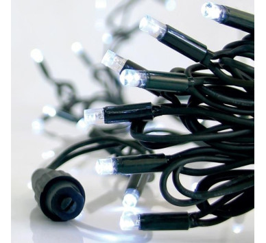 ΣΕΙΡΑ, 100 LED 5mm ΜΕ ΚΑΛΥΜΜΑ, 230V, 2 ΕΠΕΚΤΑΣΕΙΣ ΕΩΣ 9 ΣΕΤ, ΠΡΑΣΙΝΟ ΚΑΟΥΤΣΟΥΚ ΚΑΛΩΔΙΟ, ΛΕΥΚΟ LED ANA 10cm, ΙΡ65 (ΧΩΡΙΣ ΠΡΟΕΚΤΑΣΗ ΠΑΡΟΧΗΣ)