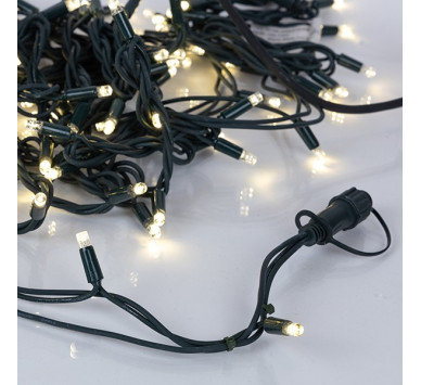 ΣΕΙΡΑ, 100 LED 5mm ΜΕ ΚΑΛΥΜΜΑ, 230V, 2 ΕΠΕΚΤΑΣΕΙΣ ΕΩΣ 9 ΣΕΤ, ΠΡΑΣΙΝΟ ΚΑΟΥΤΣΟΥΚ ΚΑΛΩΔΙΟ, DAYLIGHT LED ΑΝΑ 10cm, IΡ65 (ΧΩΡΙΣ ΠΡΟΕΚΤΑΣΗ ΠΑΡΟΧΗΣ)