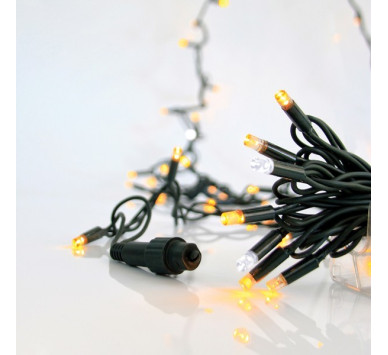 ΣΕΙΡΑ, 100 LED 5mm ΜΕ ΚΑΛΥΜΜΑ, 230V, 3 ΕΠΕΚΤΑΣΕΙΣ ΕΩΣ 9 ΣΕΤ, ΠΡΑΣΙΝΟ ΚΑΟΥΤΣΟΥΚ ΚΑΛΩΔΙΟ, 90 ΘΕΡΜΑ ΛΕΥΚΑ + 10 ΛΕΥΚΑ FLASH LED ΑΝΑ 10cm, ΙΡ65 (ΧΩΡΙΣ ΠΡΟΕΚΤΑΣΗ ΠΑΡΟΧΗΣ)