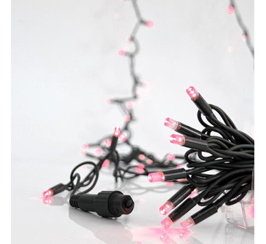 ΣΕΙΡΑ, 100 LED 5mm ΜΕ ΚΑΛΥΜΜΑ, 230V, 3 ΕΠΕΚΤΑΣΕΙΣ ΕΩΣ 9 ΣΕΤ, ΠΡΑΣΙΝΟ ΚΑΟΥΤΣΟΥΚ ΚΑΛΩΔΙΟ, ΡΟΖ LED ANA 10cm, ΠΡΟΕΚΤΑΣΗ ΠΑΡΟΧΗΣ 1.5m, ΙΡ65