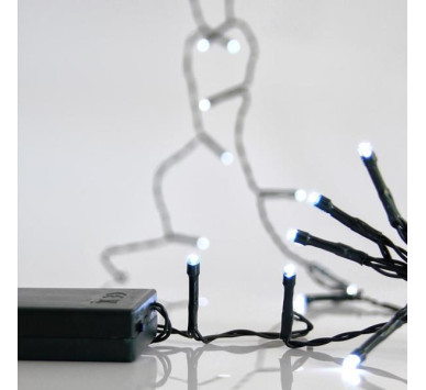 ΣΕΙΡΑ, 20 LED 5mm, ΜΠΑΤΑΡΙΑΣ 3xAA, ΠΡΑΣΙΝΟ PVC ΚΑΛΩΔΙΟ, ΛΕΥΚΟ LED ΑΝΑ 10cm, ΠΡΟΕΚΤΑΣΗ ΠΑΡΟΧΗΣ 50cm, IP20