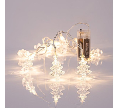 ΣΕΙΡΑ, 10 LED 5mm, ΑΚΡΥΛΙΚΑ ΔΕΝΤΡΑΚΙΑ 4.7cm, ΜΠΑΤΑΡΙΑΣ 2xAA, ΔΙΑΦΑΝΟ PVC ΚΑΛΩΔΙΟ, ΘΕΡΜΟ ΛΕΥΚΟ LED ANA 10cm, ΠΡΟΕΚΤΑΣΗ ΠΑΡΟΧΗΣ 50cm, IP20