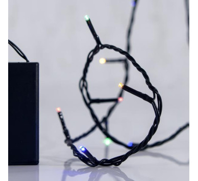 ΣΕΙΡΑ, 20 LED 5mm, ΜΠΑΤΑΡΙΑΣ 3xAA, 8 ΠΡΟΓΡΑΜΜΑΤΑ & ΜΝΗΜΗ, ΧΡΟΝΟΔΙΑΚΟΠΤΗΣ, ΠΡΑΣΙΝΟ PVC ΚΑΛΩΔΙΟ, ΧΡΩΜΑΤΙΣΤΟ LED ΑΝΑ 10cm, ΠΡΟΕΚΤΑΣΗ ΠΑΡΟΧΗΣ 50cm, IP44