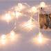 ΣΕΙΡΑ, 10 LED 5mm, ΑΚΡΥΛΙΚΕΣ ΔΙΑΦΑΝΕΣ ΜΠΑΛΕΣ 1.8cm, ΜΠΑΤΑΡΙΑΣ 3xAA, ΔΙΑΦΑΝΟ PVC ΚΑΛΩΔΙΟ, ΘΕΡΜΟ ΛΕΥΚΟ LED ΑΝΑ 15cm, ΠΡΟΕΚΤΑΣΗ ΠΑΡΟΧΗΣ 50cm, IP20