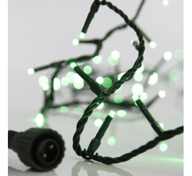 ΣΕΙΡΑ, 100 LED 3mm, 31V ΜΕΤΑΣΧΗΜΑΤΙΣΤΗ, 4 ΕΠΕΚΤΑΣΕΙΣ ΕΩΣ 3 ΣΕΤ, ΠΡΑΣΙΝΟ PVC ΚΑΛΩΔΙΟ, ΠΡΑΣΙΝΟ LED ΑΝΑ 5cm, ΠΡΟΕΚΤΑΣΗ ΠΑΡΟΧΗΣ 3m, ΙΡ44
