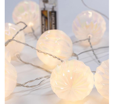 ΣΕΙΡΑ, 10 LED 5mm, ΛΕΥΚΕΣ ΑΝΑΓΛΥΦΕΣ ΜΠΑΛΕΣ, ΜΠΑΤΑΡΙΑΣ 2xAA, ΔΙΑΦΑΝΟ PVC ΚΑΛΩΔΙΟ, ΘΕΡΜΟ ΛΕΥΚΟ LED ΑΝΑ 15cm, ΠΡΟΕΚΤΑΣΗ ΠΑΡΟΧΗΣ 30cm, IP20