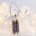 ΣΕΙΡΑ, 10 LED 5mm, ΔΙΑΦΑΝΕΣ ΙΡΙΔΙΖΟΥΣΕΣ ΑΝΑΓΛΥΦΕΣ ΜΠΑΛΕΣ, ΜΠΑΤΑΡΙΑΣ 2xAA, ΔΙΑΦΑΝΟ PVC ΚΑΛΩΔΙΟ, ΘΕΡΜΟ ΛΕΥΚΟ LED ΑΝΑ 15cm, ΠΡΟΕΚΤΑΣΗ ΠΑΡΟΧΗΣ 30cm, IP20