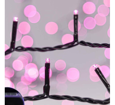 ΣΕΙΡΑ, 240 LED 3mm, 31V ΜΕΤΑΣΧΗΜΑΤΙΣΤΗ, 8 ΠΡΟΓΡΑΜΜΑΤΑ & ΜΝΗΜΗ, ΠΡΑΣΙΝΟ PVC ΚΑΛΩΔΙΟ, ΡΟΖ LED ΑΝΑ 5cm, ΠΡΟΕΚΤΑΣΗ ΠΑΡΟΧΗΣ 3m, IP44