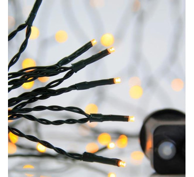 ΣΕΙΡΑ, 300 LED 3mm, 31V ΜΕΤΑΣΧΗΜΑΤΙΣΤΗ, 8 ΠΡΟΓΡΑΜΜΑΤΑ & ΜΝΗΜΗ, ΠΡΑΣΙΝΟ PVC ΚΑΛΩΔΙΟ, ΘΕΡΜΟ ΛΕΥΚΟ LED ΑΝΑ 5cm, ΠΡΟΕΚΤΑΣΗ ΠΑΡΟΧΗΣ 3m, ΙΡ44