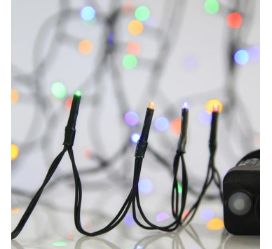 ΣΕΙΡΑ, 400 LED 3mm, 31V ΜΕΤΑΣΧΗΜΑΤΙΣΤΗ, 8 ΠΡΟΓΡΑΜΜΑΤΑ & ΜΝΗΜΗ, ΠΡΑΣΙΝΟ PVC ΚΑΛΩΔΙΟ, ΧΡΩΜΑΤΙΣΤΟ LED ΑΝΑ 5cm, ΠΡΟΕΚΤΑΣΗ ΠΑΡΟΧΗΣ 3m, ΙΡ44