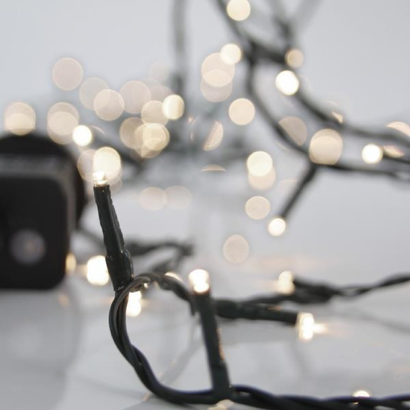 ΣΕΙΡΑ, 400 LED 3mm, 31V ΜΕΤΑΣΧΗΜΑΤΙΣΤΗ, 8 ΠΡΟΓΡΑΜΜΑΤΑ & ΜΝΗΜΗ, ΠΡΑΣΙΝΟ PVC ΚΑΛΩΔΙΟ, ΑΠΑΛΟ ΛΕΥΚΟ LED ΑΝΑ 5cm, ΠΡΟΕΚΤΑΣΗ ΠΑΡΟΧΗΣ 3m, ΙΡ44