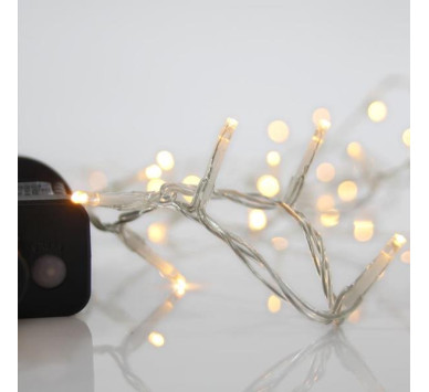 ΣΕΙΡΑ, 100 LED 3mm, 31V ΜΕΤΑΣΧΗΜΑΤΙΣΤΗ, 8 ΠΡΟΓΡΑΜΜΑΤΑ & ΜΝΗΜΗ, ΔΙΑΦΑΝΟ PVC ΚΑΛΩΔΙΟ, ΘΕΡΜΟ ΛΕΥΚΟ LED ΑΝΑ 5cm, ΠΡΟΕΚΤΑΣΗ ΠΑΡΟΧΗΣ 3m, ΙΡ44