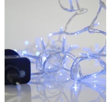 ΣΕΙΡΑ, 100 LED 3mm, 31V ΜΕΤΑΣΧΗΜΑΤΙΣΤΗ, 8 ΠΡΟΓΡΑΜΜΑΤΑ & ΜΝΗΜΗ, ΔΙΑΦΑΝΟ PVC ΚΑΛΩΔΙΟ, ΜΠΛΕ LED ΑΝΑ 5cm, ΠΡΟΕΚΤΑΣΗ ΠΑΡΟΧΗΣ 3m, ΙΡ44