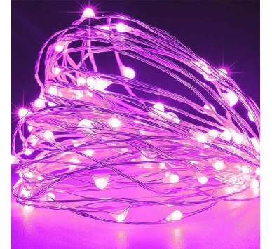 ΣΕΙΡΑ, 100 ΜΙΝΙ LED, ΜΕΤΑΣΧΗΜΑΤΙΣΤΗ, ΣΤΑΘΕΡΟ, ΑΣΗΜΙ ΧΑΛΚΙΝΟ ΚΑΛΩΔΙΟ, ΡΟΖ LED ANA 10cm, ΠΡΟΕΚΤΑΣΗ ΠΑΡΟΧΗΣ 5m, ΙΡ44