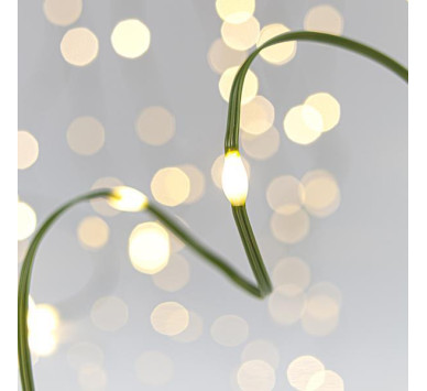 ΣΕΙΡΑ, 100 MINI LED, ΜΕΤΑΣΧΗΜΑΤΙΣΤΗ, 8 ΠΡΟΓΡΑΜΜΑΤΑ & ΜΝΗΜΗ, ΠΡΑΣΙΝΟ ΠΛΑΚΕ ΧΑΛΚΙΝΟ ΚΑΛΩΔΙΟ, DAYLIGHT LED ΑΝΑ 5cm, ΠΡΟΕΚΤΑΣΗ ΠΑΡΟΧΗΣ 5m, IP44