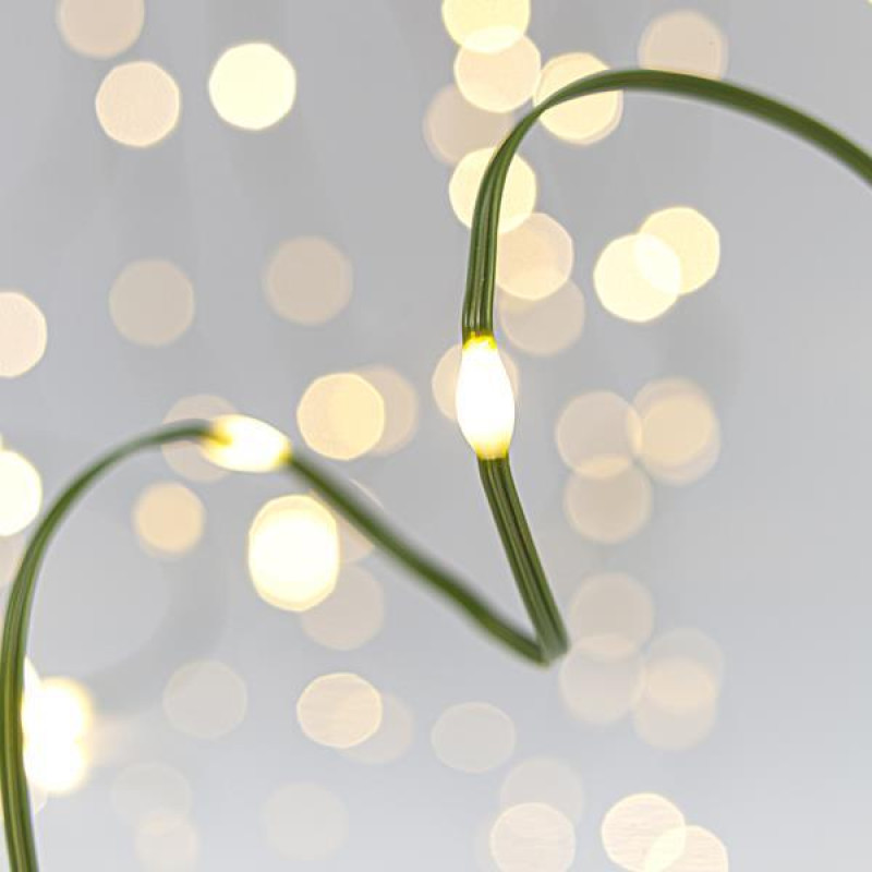 ΣΕΙΡΑ, 100 MINI LED, ΜΕΤΑΣΧΗΜΑΤΙΣΤΗ, 8 ΠΡΟΓΡΑΜΜΑΤΑ & ΜΝΗΜΗ, ΠΡΑΣΙΝΟ ΠΛΑΚΕ ΧΑΛΚΙΝΟ ΚΑΛΩΔΙΟ, DAYLIGHT LED ΑΝΑ 5cm, ΠΡΟΕΚΤΑΣΗ ΠΑΡΟΧΗΣ 5m, IP44