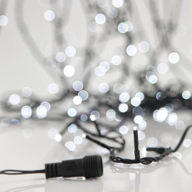 ΣΕΙΡΑ, 180 LED 3mm, 31V, 2 ΕΠΕΚΤΑΣΕΙΣ ΕΩΣ 6 ΣΕΤ, ΠΡΑΣΙΝΟ PVC ΚΑΛΩΔΙΟ, ΛΕΥΚΟ LED ANA 7.5cm, ΙΡ44 (ΧΩΡΙΣ ΜΕΤΑΣΧΗΜΑΤΙΣΤΗ, ΧΩΡΙΣ ΠΡΟΕΚΤΑΣΗ ΠΑΡΟΧΗΣ)