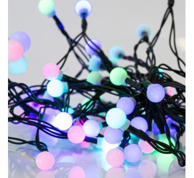 ΣΕΙΡΑ, 40 LED 5mm, 4.5V ΜΕΤΑΣΧΗΜΑΤΙΣΤΗ, ΛΕΥΚΕΣ ΜΠΑΛΕΣ Φ1.20cm, ΣΤΑΘΕΡΟ, ΠΡΑΣΙΝΟ PVC ΚΑΛΩΔΙΟ, MULTI LED ΑΝΑ 10cm, ΠΡΟΕΚΤΑΣΗ ΠΑΡΟΧΗΣ 3m, IP44