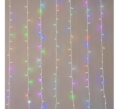 ΚΟΥΡΤΙΝΑ, 480 SYNCHRONOUS LED 5mm, 2 ΕΠΕΚΤΑΣΕΙΣ ΕΩΣ 2 ΣΕΤ, ΛΕΥΚΟ ΚΑΟΥΤΣΟΥΚ ΚΑΛΩΔΙΟ, SMART RGBW LED (H300 x W300cm, 16 ΣΕΙΡΕΣ x 30 LED), IP65 (ΧΩΡΙΣ ΚΑΛΩΔΙΟ ΠΑΡΟΧΗΣ, ΧΩΡΙΣ CONTROLLER)