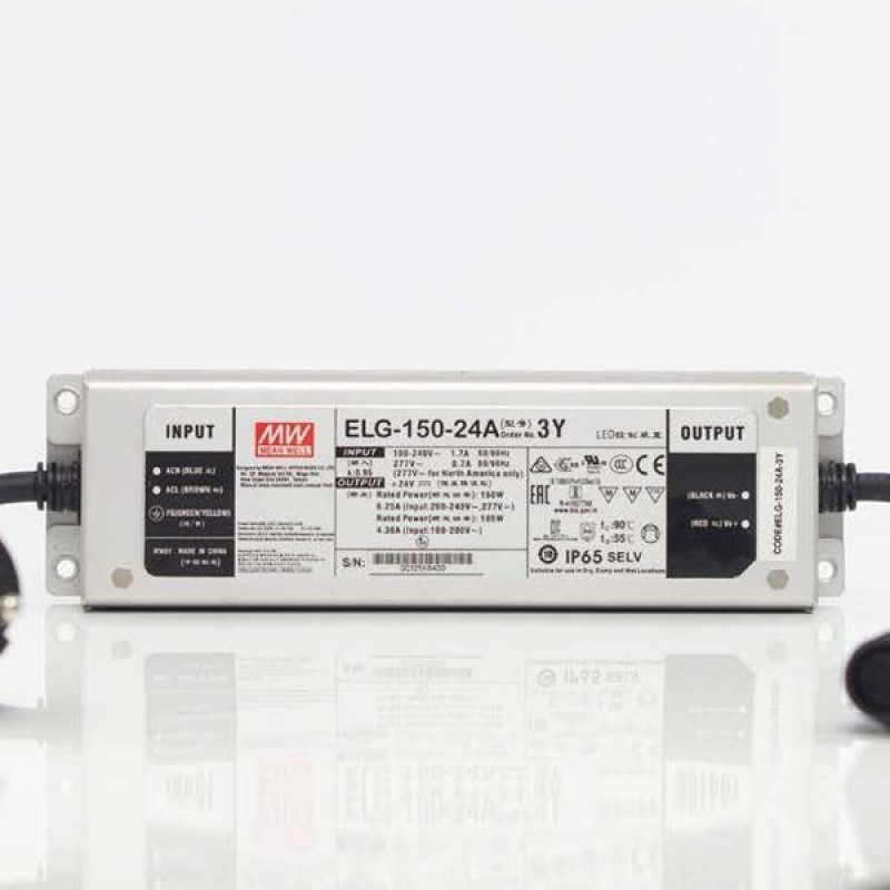 24V ΜΕΤΑΣΧΗΜΑΤΙΣΤΗΣ, 150W, ΠΡΑΣΙΝΟ ΚΑΟΥΤΣΟΥΚ ΚΑΛΩΔΙΟ, ΚΑΛΩΔΙΟ ΠΑΡΟΧΗΣ 3m, IP65