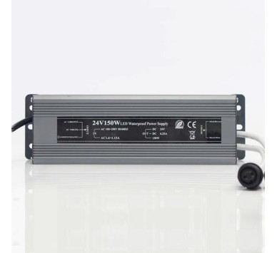 24V ΜΕΤΑΣΧΗΜΑΤΙΣΤΗΣ, 150W, ΠΡΑΣΙΝΟ ΚΑΟΥΤΣΟΥΚ ΚΑΛΩΔΙΟ, ΚΑΛΩΔΙΟ ΠΑΡΟΧΗΣ 3m, IP67