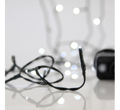 ΣΕΙΡΑ, 100 LED 3mm, 31V ΜΕΤΑΣΧΗΜΑΤΙΣΤΗ, 8 ΠΡΟΓΡΑΜΜΑΤΑ & ΜΝΗΜΗ, ΠΡΑΣΙΝΟ PVC ΚΑΛΩΔΙΟ, ΛΕΥΚΟ LED ΑΝΑ 5cm, ΠΡΟΕΚΤΑΣΗ ΠΑΡΟΧΗΣ 3m, ΙΡ44