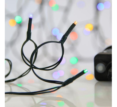 ΣΕΙΡΑ, 100 LED 3mm, 31V ΜΕΤΑΣΧΗΜΑΤΙΣΤΗ, 8 ΠΡΟΓΡΑΜΜΑΤΑ & ΜΝΗΜΗ, ΠΡΑΣΙΝΟ PVC ΚΑΛΩΔΙΟ, ΧΡΩΜΑΤΙΣΤΟ LED ΑΝΑ 5cm, ΠΡΟΕΚΤΑΣΗ ΠΑΡΟΧΗΣ 3m, ΙΡ44