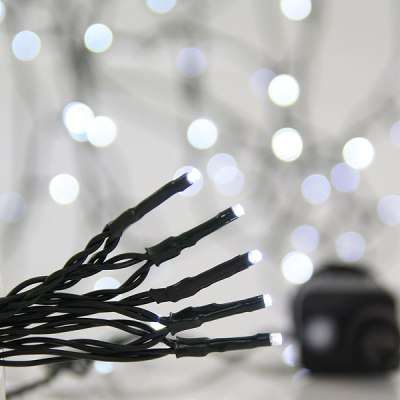 ΣΕΙΡΑ, 700 LED 3mm, 31V ΜΕΤΑΣΧΗΜΑΤΙΣΤΗ, 8 ΠΡΟΓΡΑΜΜΑΤΑ & ΜΝΗΜΗ, ΠΡΑΣΙΝΟ PVC ΚΑΛΩΔΙΟ, ΛΕΥΚΟ LED ΑΝΑ 5cm, ΠΡΟΕΚΤΑΣΗ ΠΑΡΟΧΗΣ 3m, ΙΡ44