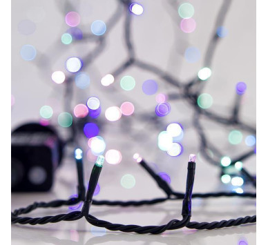 ΣΕΙΡΑ, 700 LED 3mm, 31V ΜΕΤΑΣΧΗΜΑΤΙΣΤΗ, 8 ΠΡΟΓΡΑΜΜΑΤΑ & ΜΝΗΜΗ, ΠΡΑΣΙΝΟ PVC ΚΑΛΩΔΙΟ, OPAL ΧΡΩΜΑΤΙΣΤΟ LED ΑΝΑ 5cm, ΠΡΟΕΚΤΑΣΗ ΠΑΡΟΧΗΣ 3m, ΙΡ44