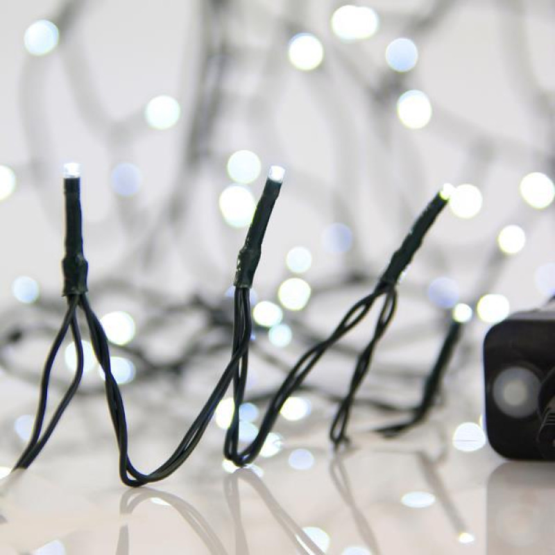 ΣΕΙΡΑ, 1500 LED 3mm, 31V ΜΕΤΑΣΧΗΜΑΤΙΣΤΗ, 8 ΠΡΟΓΡΑΜΜΑΤΑ & ΜΝΗΜΗ, ΠΡΑΣΙΝΟ PVC ΚΑΛΩΔΙΟ, ΛΕΥΚΟ LED ΑΝΑ 5cm, ΠΡΟΕΚΤΑΣΗ ΠΑΡΟΧΗΣ 3m, ΙΡ44