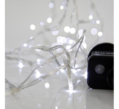 ΣΕΙΡΑ, 100 LED 3mm, 31V ΜΕΤΑΣΧΗΜΑΤΙΣΤΗ, 8 ΠΡΟΓΡΑΜΜΑΤΑ & ΜΝΗΜΗ, ΔΙΑΦΑΝΟ PVC ΚΑΛΩΔΙΟ, ΛΕΥΚΟ LED ΑΝΑ 5cm, ΠΡΟΕΚΤΑΣΗ ΠΑΡΟΧΗΣ 3m, ΙΡ44