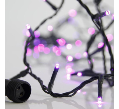 ΣΕΙΡΑ, 100 LED 3mm, 31V ΜΕΤΑΣΧΗΜΑΤΙΣΤΗ, 4 ΕΠΕΚΤΑΣΕΙΣ ΕΩΣ 3 ΣΕΤ, ΠΡΑΣΙΝΟ PVC ΚΑΛΩΔΙΟ, ΜΩΒ LED ΑΝΑ 5cm, ΠΡΟΕΚΤΑΣΗ ΠΑΡΟΧΗΣ 3m, ΙΡ44