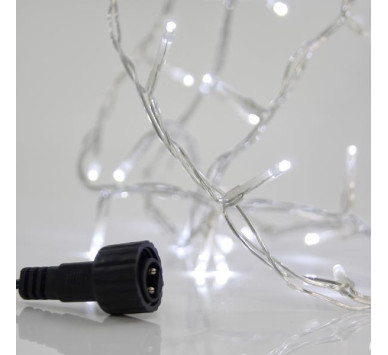 ΣΕΙΡΑ, 100 LED 3mm, 31V ΜΕΤΑΣΧΗΜΑΤΙΣΤΗ, 4 ΕΠΕΚΤΑΣΕΙΣ ΕΩΣ 3 ΣΕΤ, ΔΙΑΦΑΝΟ PVC ΚΑΛΩΔΙΟ, ΛΕΥΚΟ LED ΑΝΑ 5cm, ΠΡΟΕΚΤΑΣΗ ΠΑΡΟΧΗΣ 3m, ΙP44