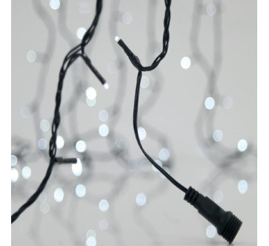 ΣΕΙΡΑ, 300 LED 3mm, 31V ΜΕΤΑΣΧΗΜΑΤΙΣΤΗ, 4 ΕΠΕΚΤΑΣΕΙΣ ΕΩΣ 3 ΣΕΤ,  ΠΡΑΣΙΝΟ PVC ΚΑΛΩΔΙΟ, ΛΕΥΚΟ LED ΑΝΑ 5cm, ΠΡΟΕΚΤΑΣΗ ΠΑΡΟΧΗΣ 3m, ΙΡ44