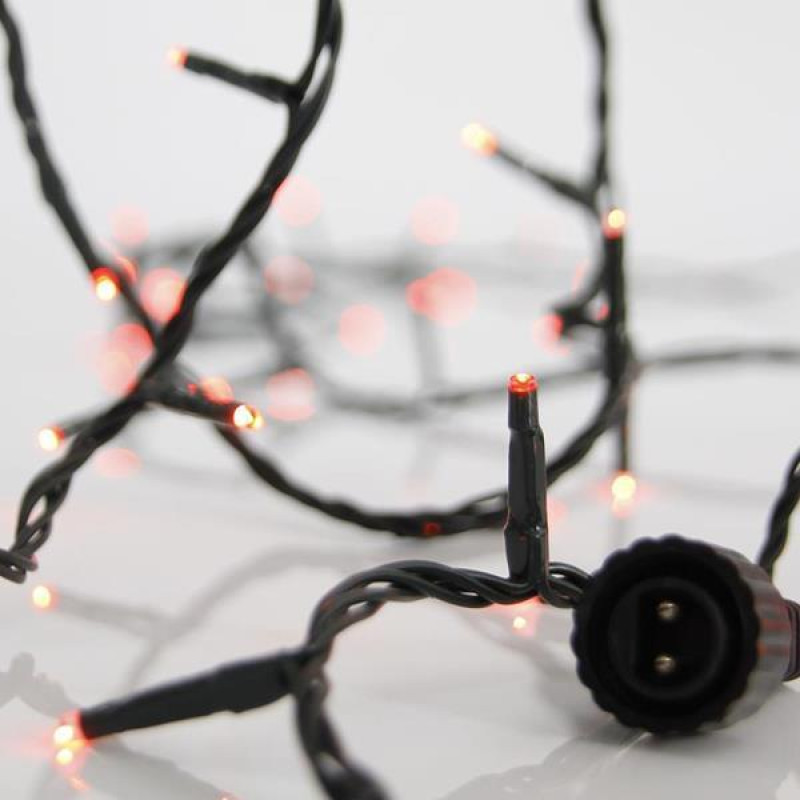 ΣΕΙΡΑ, 300 LED 3mm, 31V ΜΕΤΑΣΧΗΜΑΤΙΣΤΗ, 4 ΕΠΕΚΤΑΣΕΙΣ ΕΩΣ 3 ΣET, ΠΡΑΣΙΝΟ PVC ΚΑΛΩΔΙΟ, ΚΟΚΚΙΝΟ LED ΑΝΑ 5cm, ΠΡΟΕΚΤΑΣΗ ΠΑΡΟΧΗΣ 3m, IP44