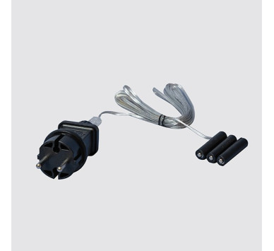 ΜΕΤΑΣΧΗΜΑΤΙΣΤΗΣ 4.5V ΓΙΑ ΚΟΥΤΙ ΜΠΑΤΑΡΙΑΣ 3xAAA, ΔΙΑΦΑΝΟ PVC ΚΑΛΩΔΙΟ, ΠΡΟΕΚΤΑΣΗ ΠΑΡΟΧΗΣ 3m