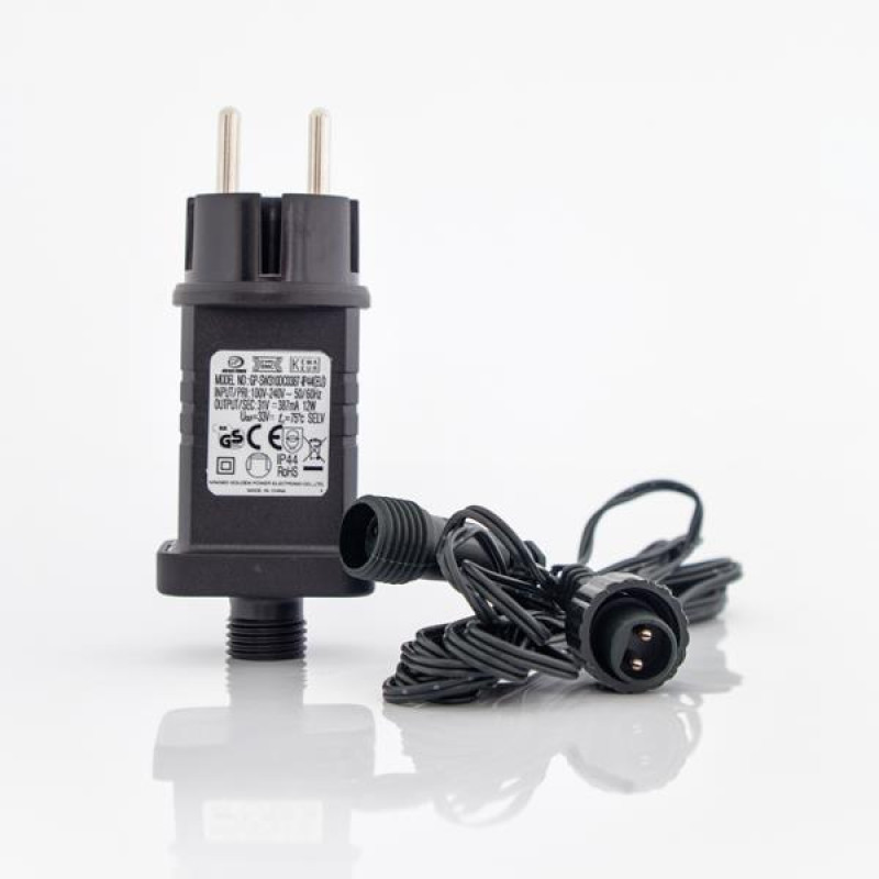 ΜΕΤΑΣΧΗΜΑΤΙΣΤΗΣ 31V/12W, ΣΤΑΘΕΡΟ, ΕΩΣ 1500 LED, ΠΡΑΣΙΝΟ PVC ΚΑΛΩΔΙΟ, ΠΡΟΕΚΤΑΣΗ ΠΑΡΟΧΗΣ 3m, IP44
