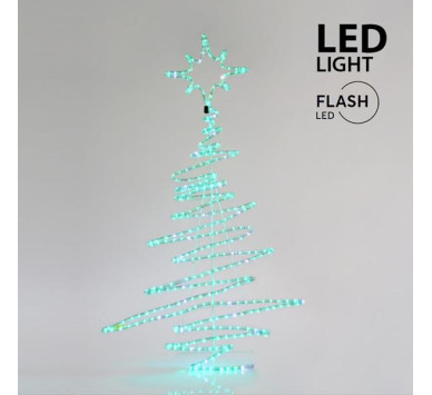 ΔΕΝΤΡΟ, 9m LED ΦΩΤΟΣΩΛΗΝΑΣ, ΜΟΝΟΚΑΝΑΛΟΣ, ΠΡΑΣΙΝΟ ME ΛΕΥΚΟ FLASH, 120x70cm, IP44