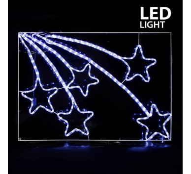 ΜΕΤΕΩΡΙΤΕΣ, 10m LED ΦΩΤΟΣΩΛΗΝΑΣ, ΜΟΝΟΚΑΝΑΛΟΣ, ΛΕΥΚΟ, 110x75cm, IP44