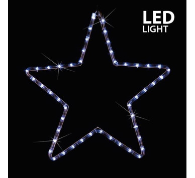 ΑΣΤΕΡΙ, 2m LED ΦΩΤOΣΩΛΗΝΑΣ, ΜΟΝΟΚΑΝΑΛΟΣ, ΛΕΥΚΟ, 56x56cm, IP44