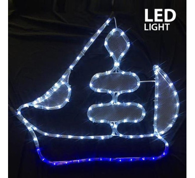 ΚΑΡΑΒΙ, 4m LED ΦΩΤΟΣΩΛΗΝΑΣ, ΜΟΝΟΚΑΝΑΛΟΣ, 60x51cm, IP44