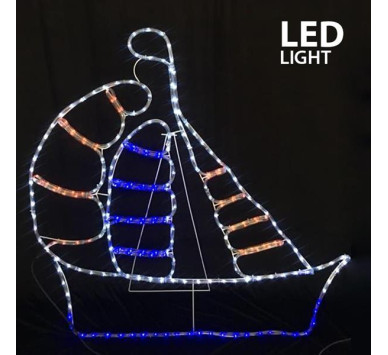 ΚΑΡΑΒΙ, 11m LED ΦΩΤΟΣΩΛΗΝΑΣ, ΜΟΝΟΚΑΝΑΛΟΣ, ΜΕ ΠΡΟΓΡΑΜΜΑ, 106x104cm, IP44
