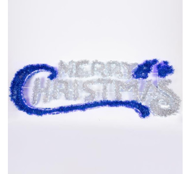 MERRY CHRISTMAS 184*5*65.5cm, 21M LED ΦΩΤΟΣΩΛΗΝΑ, ΑΣΗΜΙ ΚΑΙ ΜΠΛΕ ΧΡΩΜΑ, ΠΡΟΕΚΤΑΣΗ ΠΑΡΟΧΗΣ 1,5m, IP44