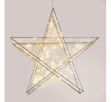 ΑΣΤΕΡΙ ΦΩΤΙΖΟΜΕΝΟ 110cm, 480 LED, 4,5V ΜΕΤΑΣΧΗΜΑΤΙΣΤΗ, TIMER, ΑΣΗΜΙ ΜΕΤΑΛΛΙΚΟΣ ΣΚΕΛΕΤΟΣ, ΑΣΗΜΙ ΧΑΛΚΙΝΟ ΚΑΛΩΔΙΟ, ΘΕΡΜΟ ΛΕΥΚΟ LED, ΠΡΟΕΚΤΑΣΗ ΠΑΡΟΧΗΣ 5m, IP44