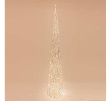 ΚΩΝΟΣ ΦΩΤΙΖΟΜΕΝΟΣ ΙΡΙΔΙΖΩΝ 210cm, 2400 LED, 31V ΜΕΤΑΣΧΗΜΑΤΙΣΤΗ, TIMER, ΑΣΗΜΙ ΧΑΛΚΙΝΟ ΚΑΛΩΔΙΟ, ΘΕΡΜΟ ΛΕΥΚΟ LED, ΠΡΟΕΚΤΑΣΗ ΠΑΡΟΧΗΣ 5m, IP44
