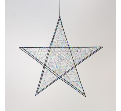 ΑΣΤΕΡΙ ΦΩΤΙΖΟΜΕΝΟ 78cm, 240 LED, 4,5V ΜΕΤΑΣΧΗΜΑΤΙΣΤΗ, TIMER, ΜΑΥΡΟΣ ΜΕΤΑΛΛΙΚΟΣ ΣΚΕΛΕΤΟΣ, ΜΑΥΡΟ ΧΑΛΚΙΝΟ ΚΑΛΩΔΙΟ, ΟΠΑΛ(ΚΙΤΡΙΝΟ/ΜΠΛΕ/ΠΡΑΣΙΝΟ/ΜΩΒ) LED, ΠΡΟΕΚΤΑΣΗ ΠΑΡΟΧΗΣ 5m, IP44