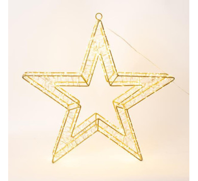 ΑΣΤΕΡΙ ΦΩΤΙΖΟΜΕΝΟ 50cm, 1200 LED, 31V ΜΕΤΑΣΧΗΜΑΤΙΣΤΗ, TIMER, ΜΠΡΟΝΖΕ ΜΕΤΑΛΛΙΚΟΣ ΣΚΕΛΕΤΟΣ, ΜΠΡΟΝΖΕ ΧΑΛΚΙΝΟ ΚΑΛΩΔΙΟ, ΘΕΡΜΟ LED, ΠΡΟΕΚΤΑΣΗ ΠΑΡΟΧΗΣ 5m, IP44